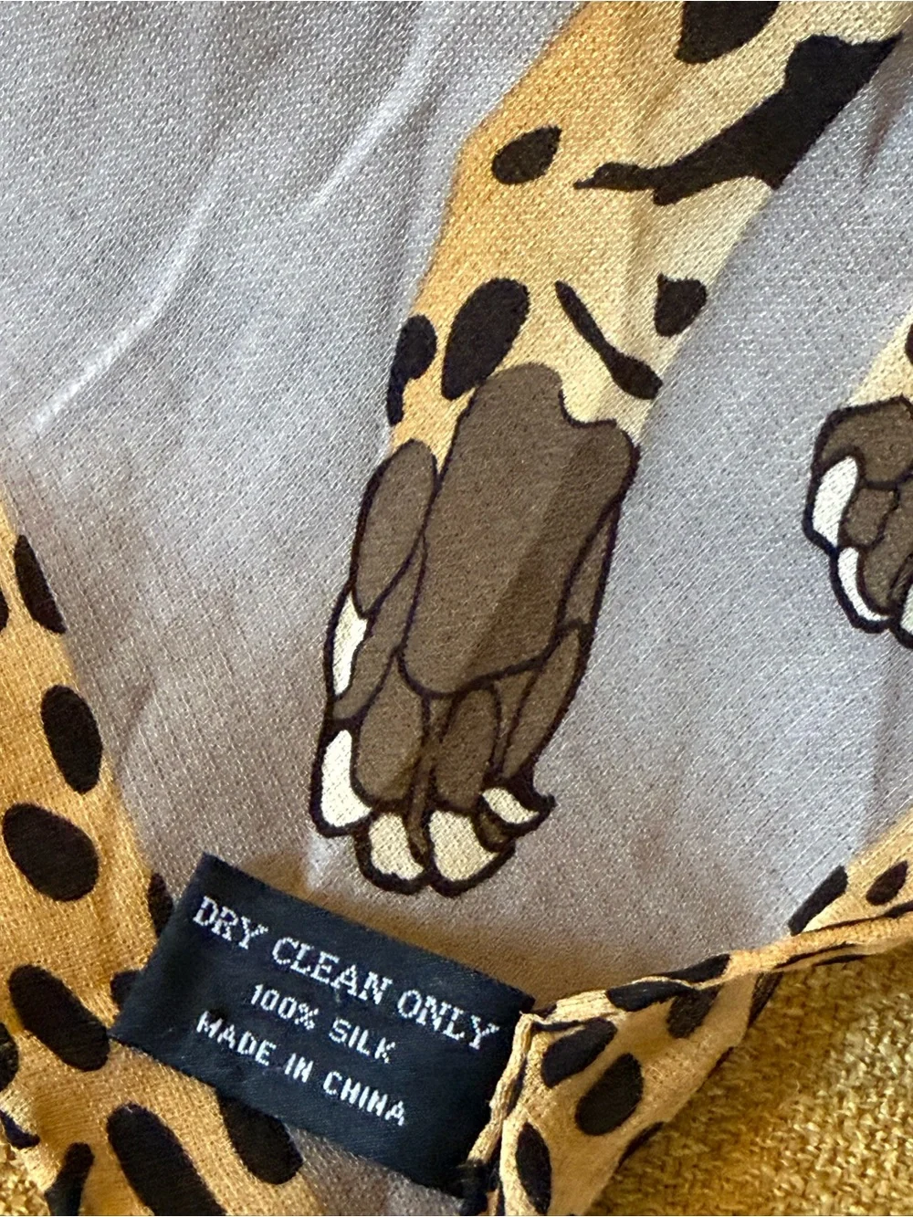 Ciao Bella Boutique tiger silk shawl NEW